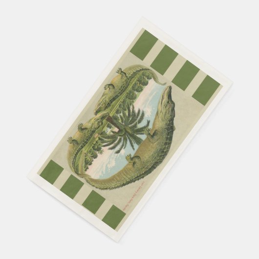 Alligator & Palms Serviette (Ecke)