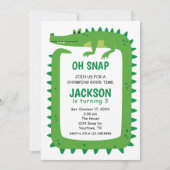 Alligator Party Invitation Einladung (Vorderseite)