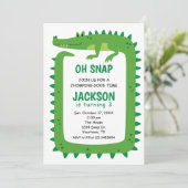 Alligator Party Invitation Einladung (Stehend Vorderseite)