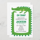 Alligator Party Invitation Einladung (Vorne/Hinten)