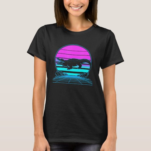 Alligator Pastel Goth Vaporwave T-Shirt (Vorderseite)