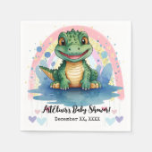 Alligator Pastel Rainbow Colorful Serviette (Vorderseite)
