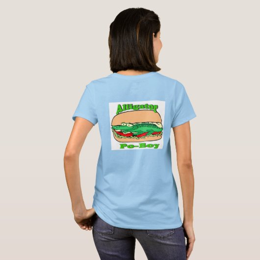 Alligator Po-Boy, Sandwich T-Shirt (Schwarz voll)