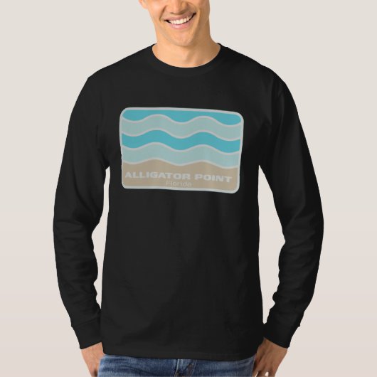 Alligator Point Florida Retro FL Waves Beach Souve T-Shirt (Vorderseite)