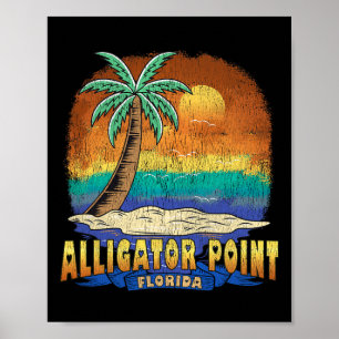 Alligator Point Florida Vintage abgenutztes Andenk Poster