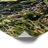 Alligator Portrait Poster Print (Ecke)