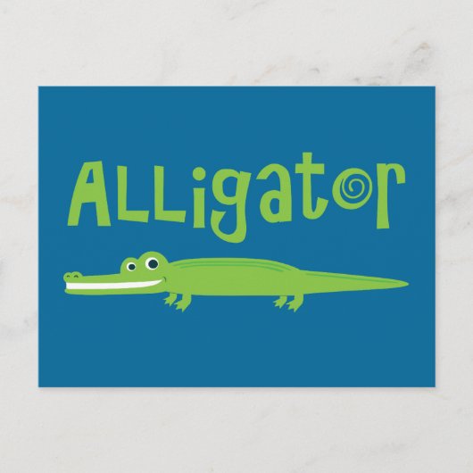 Alligator Postkarte (Vorderseite)