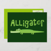 Alligator Postkarte (Vorne/Hinten)