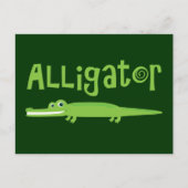 Alligator Postkarte (Vorderseite)