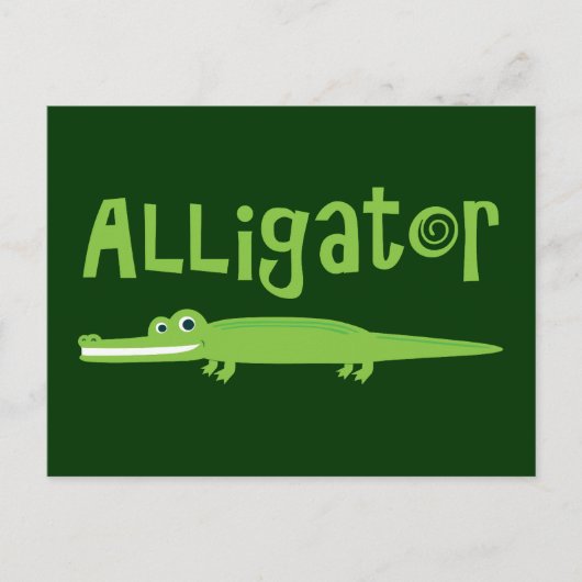 Alligator Postkarte (Vorderseite)