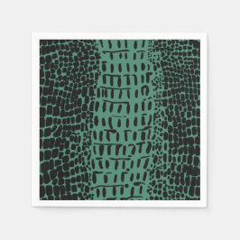 Alligator Print Paper Cocktail Napkins Serviette