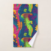 Alligator Rainbow Personalisiertes Muster Badhandtuch Set (Handtuch)