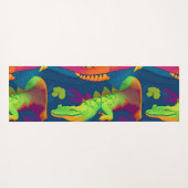 Alligator Rainbow Personalisiertes Muster Yogamatte (Rückseite (Horizontal))