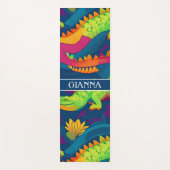 Alligator Rainbow Personalisiertes Muster Yogamatte (Vorderseite)
