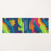 Alligator Rainbow Personalisiertes Muster Yogamatte (Vorderseite (Horizontal))