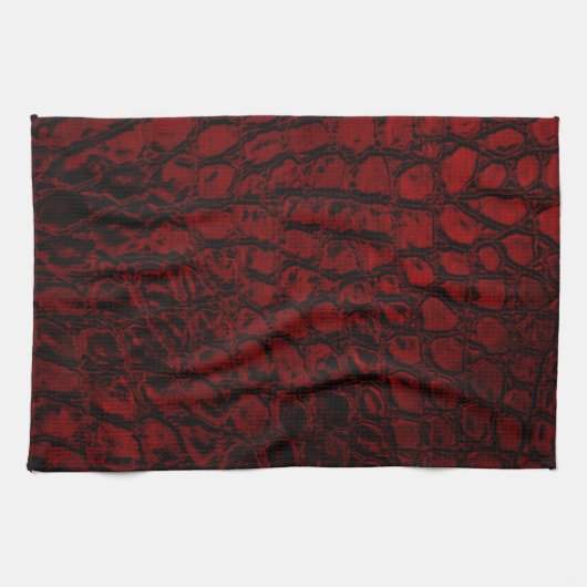 Alligator Red Imitats Leather Geschirrtuch (Horizontal)