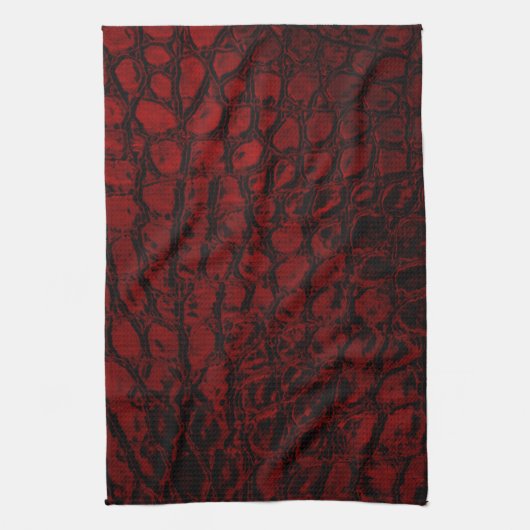 Alligator Red Imitats Leather Geschirrtuch (Vertikal)