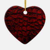 Alligator Red Imitats Leather Keramikornament (Vorne)
