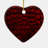 Alligator Red Imitats Leather Keramikornament (Hinten)