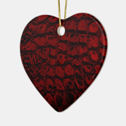 Alligator Red Imitats Leather Keramikornament (Links)