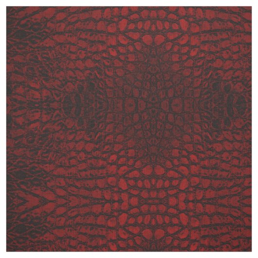 Alligator Red Imitats Leather Stoff (Muster)