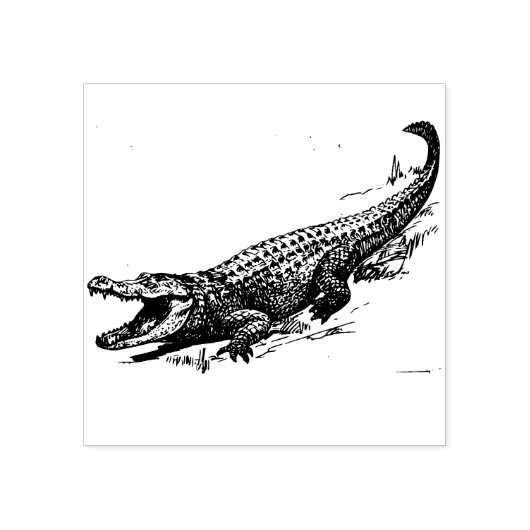 Alligator Rubber-Briefmarke Gummistempel (Prägung)