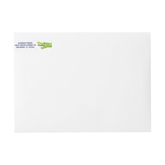 Alligator-Rücksendeadressen-Aufkleber | Umschalt (Vorderseite)