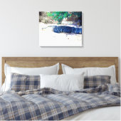 Alligator ruht an einer Steinmauer Leinwanddruck (Insitu (Schlafzimmer))