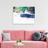 Alligator ruht an einer Steinmauer Leinwanddruck (Insitu (Wohnzimmer))