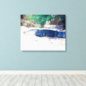 Alligator ruht an einer Steinmauer Leinwanddruck (Insitu (Holzboden))