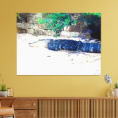 Alligator ruht an einer Steinmauer Leinwanddruck (Insitu (Wohnzimmer))