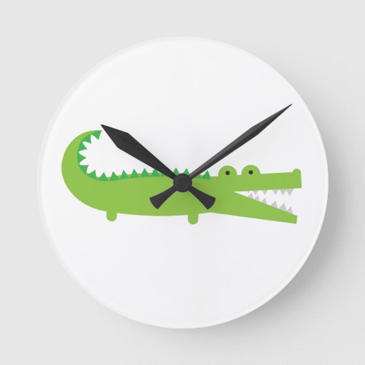 Alligator Runde Wanduhr (Vorderseite)