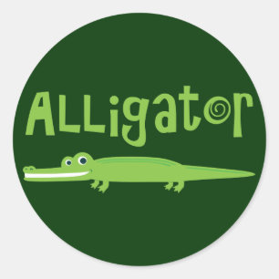Alligator Runder Aufkleber