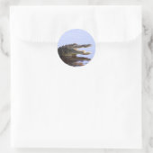 Alligator Runder Aufkleber (Tasche)