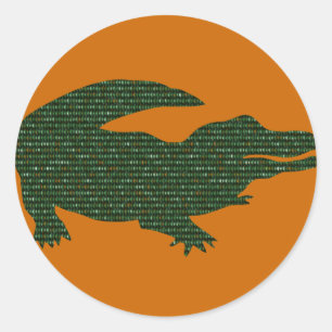 Alligator Runder Aufkleber