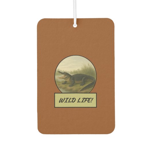 Alligator Saddle Brown Auto/Truck Air Freshener Autolufterfrischer (Vorderseite)