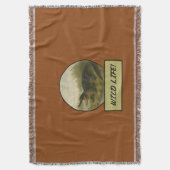 Alligator Saddle Brown Throw Blanket Decke (Vorderseite Vertikal)