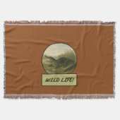 Alligator Saddle Brown Throw Blanket Decke (Vorderseite)