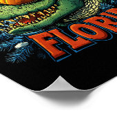 Alligator Santa Funny Florida Holiday Christmas Xm Poster (Ecke)