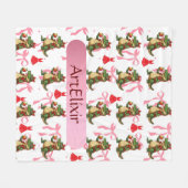 Alligator Sassy Apples Ribbons Dress Fleecedecke (Vorderseite (Horizontal))