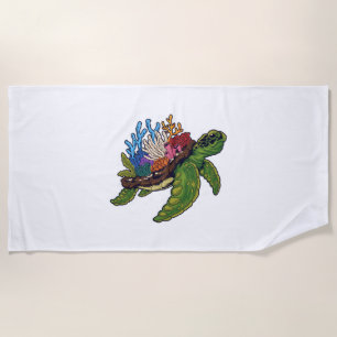 Alligator Schnappschuss Rot-Eared Slider Tortoise Strandtuch