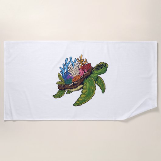 Alligator Schnappschuss Rot-Eared Slider Tortoise Strandtuch (Vorderseite)