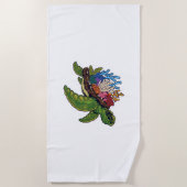 Alligator Schnappschuss Rot-Eared Slider Tortoise Strandtuch (Vorderseite)