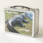 Alligator sehen Sie später, fotografische Wildnis Metall Brotdose (Rückseite)