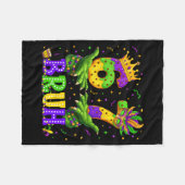 Alligator Six Seven Bruh 6 7 Meme Mardi Gras Karne Fleecedecke (Vorderseite (Horizontal))