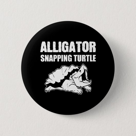 Alligator Snapping Schildkrötentierbiologe Geschen Button (Vorderseite)