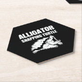 Alligator Snapping Schildkrötentierbiologe Geschen Untersetzer (angewinkelt)