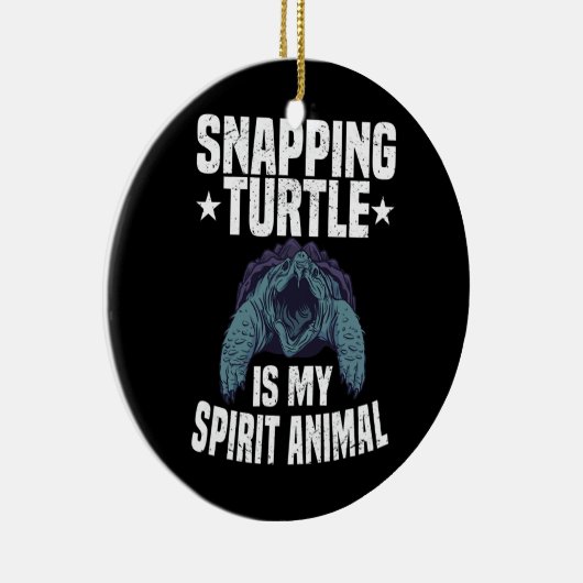 Alligator Snapping Turtle Vater Pater Pet Turtle Keramik Ornament (Rechts)