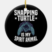 Alligator Snapping Turtle Vater Pater Pet Turtle Keramik Ornament (Hinten)