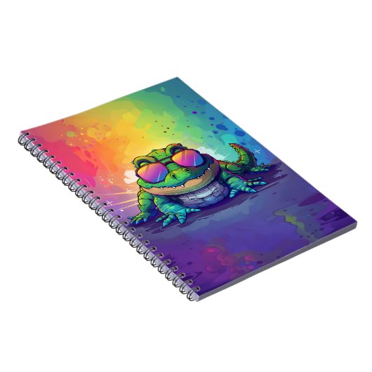 Alligator-SonnenbrillenNotebook Notizblock (Rechte Seite)